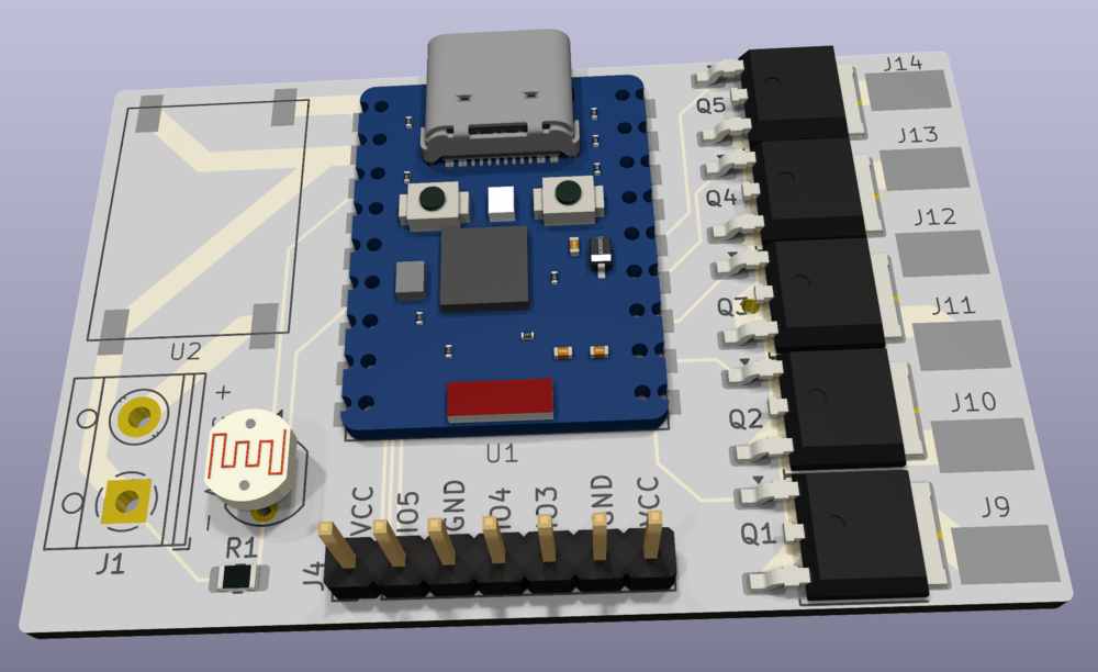The PCB render